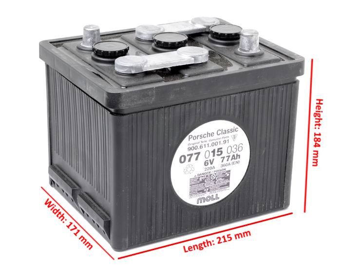Porsche Classic Battery, 6-Volt